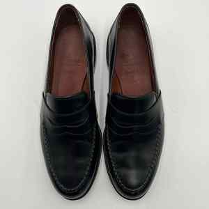 Allen Edmonds 10.5 C RANDOLPH 4809 Black Leather Penny Loafers Dress Shoes Mens